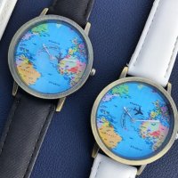 Часовник с картата на света world map clock , снимка 1 - Дамски - 42049604