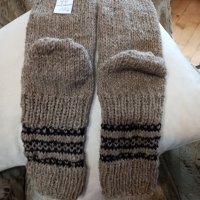 Ръчно плетени мъжки чорапи от вълна размер 44, снимка 1 - Мъжки чорапи - 44458647