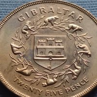 Монета 25 пенса 1977г. Гибралтар 25г. От коронацията на кралица Елизабет втора 40435, снимка 6 - Нумизматика и бонистика - 42711310