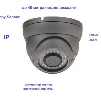 IP мрежова влагоустойчива-вандалоустойчива куполна камера с Focus i Zoom - 2,4-12mm съвместима с NVR, снимка 1 - IP камери - 42309039