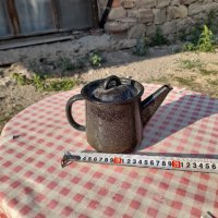 Стар емайлиран чайник #29, снимка 3 - Антикварни и старинни предмети - 33854654