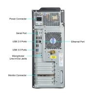 Работна станция Lenovo S30 E5-2680 V2 24GB 256GB SSD 500GB HDD QUADRO , снимка 5 - Работни компютри - 42415219