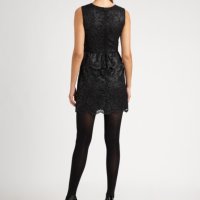 НАМАЛЕНА - DKNY нова рокля от дантела с пеплум в талията, снимка 5 - Рокли - 41084788
