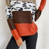 Дамски ежедневен моден пуловер - 023, снимка 6 - Блузи с дълъг ръкав и пуловери - 39132488