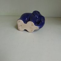Фигура,статуетка от порцелан, синьо слонче, снимка 5 - Други ценни предмети - 40374318