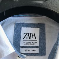 Мъжка риза лен ZARA, снимка 3 - Ризи - 42066226