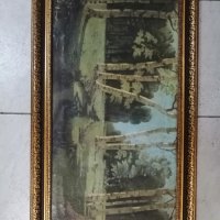 Стара руска маслена картина Брезова гора от 1950 г, масло на платно, живопис, снимка 6 - Картини - 35851522