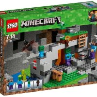 Употребявано Lego Minecraft - Пещерата на зомбитата (21141) без кутия и инструкции, снимка 1 - Конструктори - 41097788