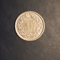 1/2 франк Швейцария 1978 , снимка 1 - Нумизматика и бонистика - 41602411