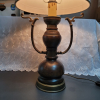 масивна настолна лампа с шапка , снимка 6 - Настолни лампи - 44660306