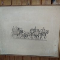 Картина с каляска и коне, снимка 1 - Картини - 41268614