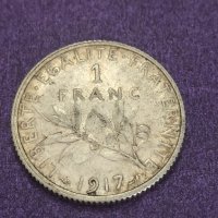 1 франк 1917 година , снимка 1 - Нумизматика и бонистика - 41482670