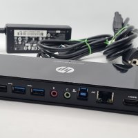 USB3 Port Replicator хъб HDMI DP  HP 3005pr , снимка 2 - Части за лаптопи - 42516883