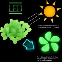 3146 Светещи декоративни градински камъни 100бр, снимка 6 - Градински мебели, декорация  - 35713682