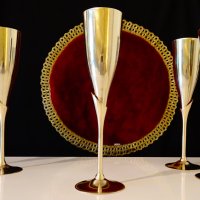 Бронзов бокал,чаша за вино,шампанско,25 см. , снимка 6 - Антикварни и старинни предмети - 41899731