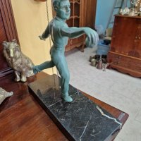 Страхотна антикварна френска фигура статуетка , снимка 5 - Антикварни и старинни предмети - 39485048