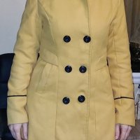 Жълто палто размер Л , снимка 4 - Якета - 44310915