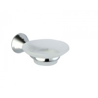 Стъклена сапунерка с хромиран държач, снимка 3 - Кухни - 39219732