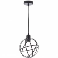 Черен метален пендел в индустриален стил, 1 х 40W, снимка 2 - Лампи за таван - 42375611