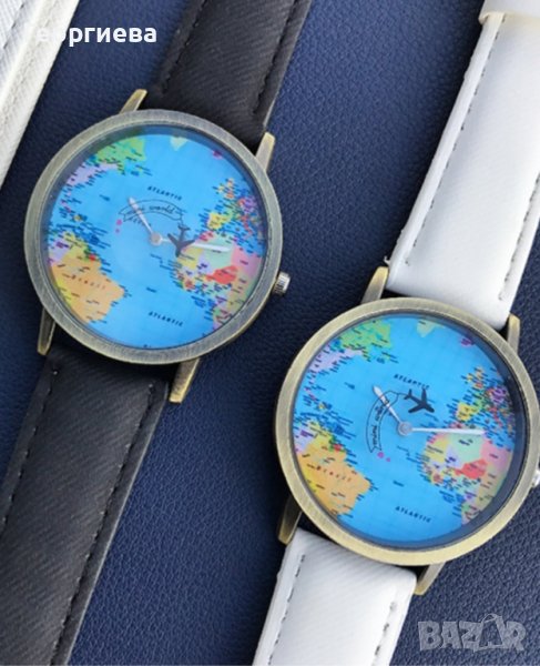 Часовник с картата на света world map clock , снимка 1