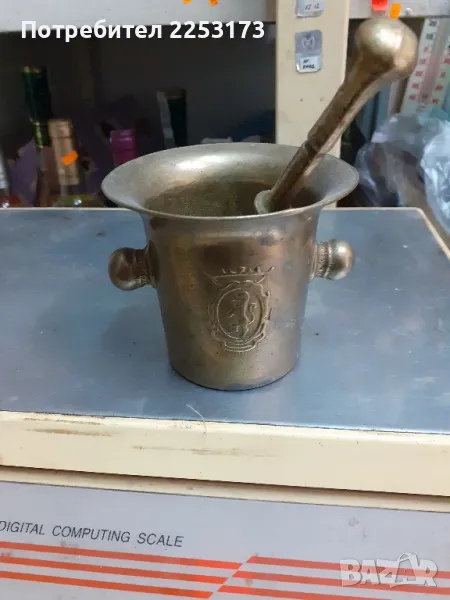 Среден аптекарски хаван с уши, снимка 1