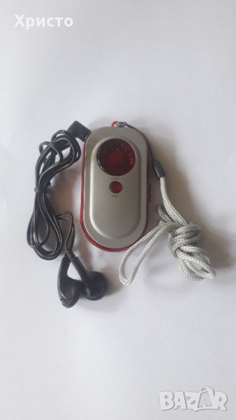 малко радио със слушалки и връзка за носене на врат внос от Дания, снимка 1