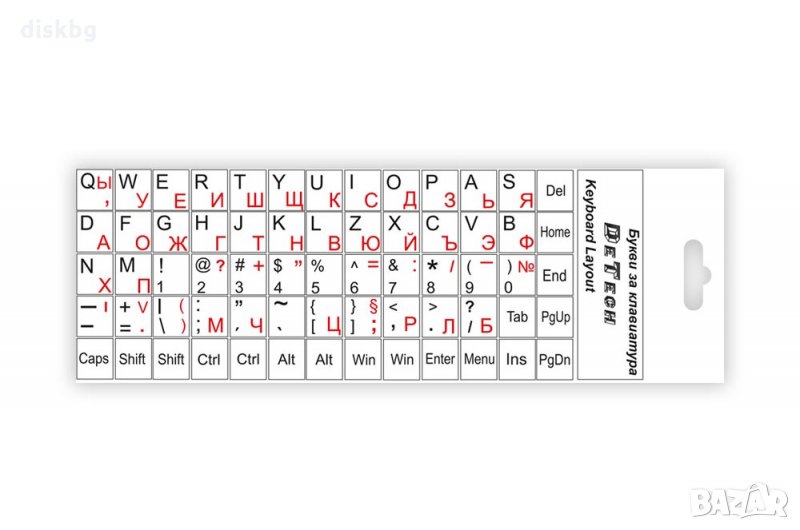 BG стикери за клавиатура бели, Лепенки с букви, цифри, символи и знаци, снимка 1