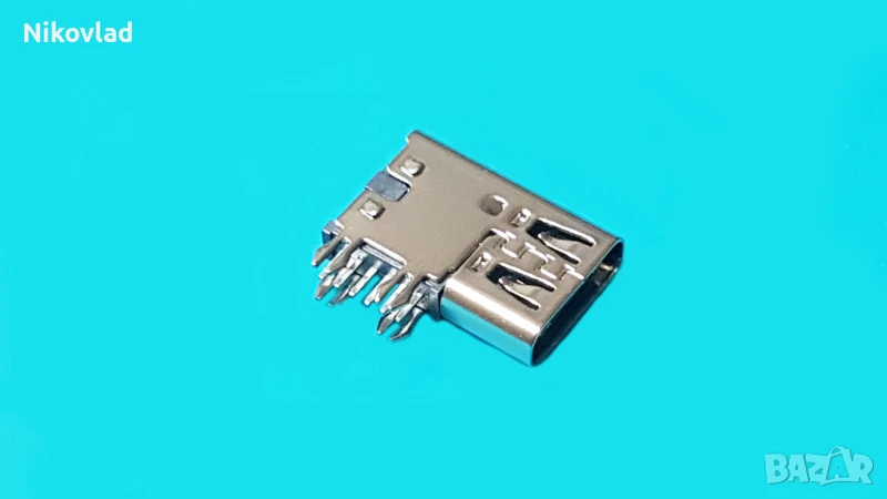 Букса (конектор) Type C USB-3.1 Г-образнална 6 pin, снимка 1