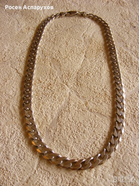 Масивен Сребърен Синджир Панцер, снимка 1