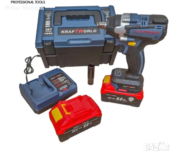 АКУМУЛАТОРЕН ГАЙКОВЕРТ KRAFTWORLD POWERSHARE 36V, снимка 1