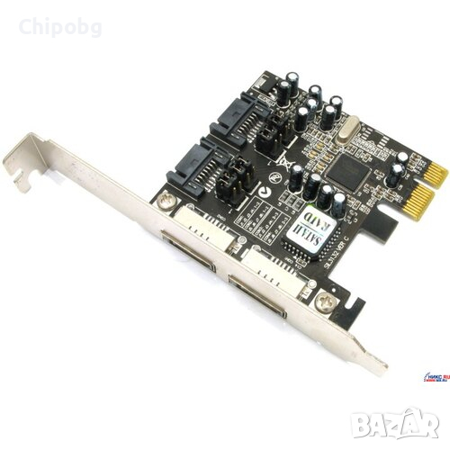 Платка eSATA и SATA PCIe Adapter Card, снимка 1