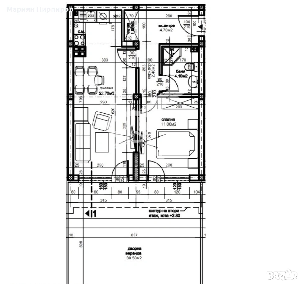 Двустаен апартамент в кв. Остромила, снимка 1