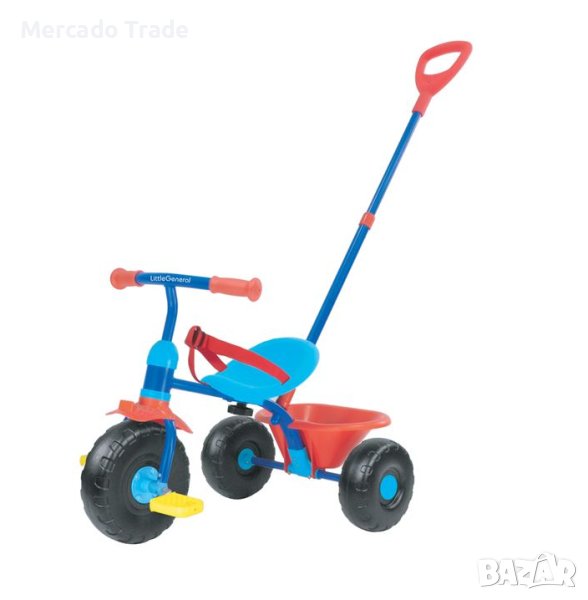 Триколка Mercado Trade, С дръжка, 2 в 1, За деца, Син, снимка 1