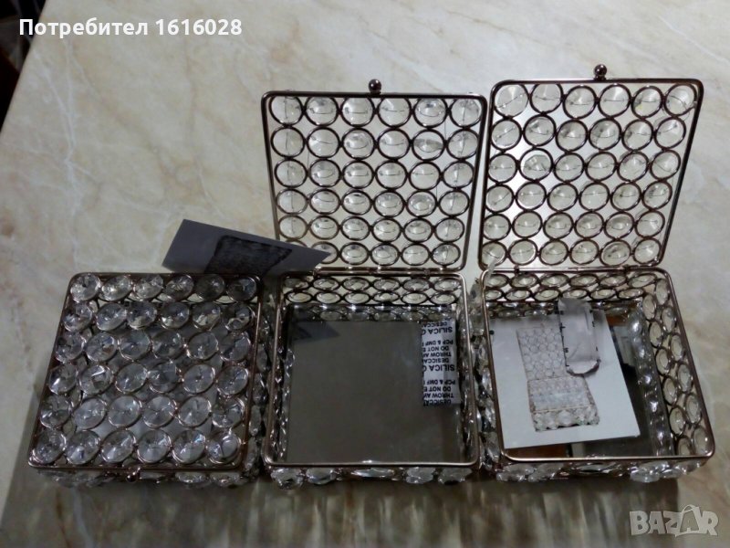 Красиви кутии за бижута с огледално дъно., снимка 1