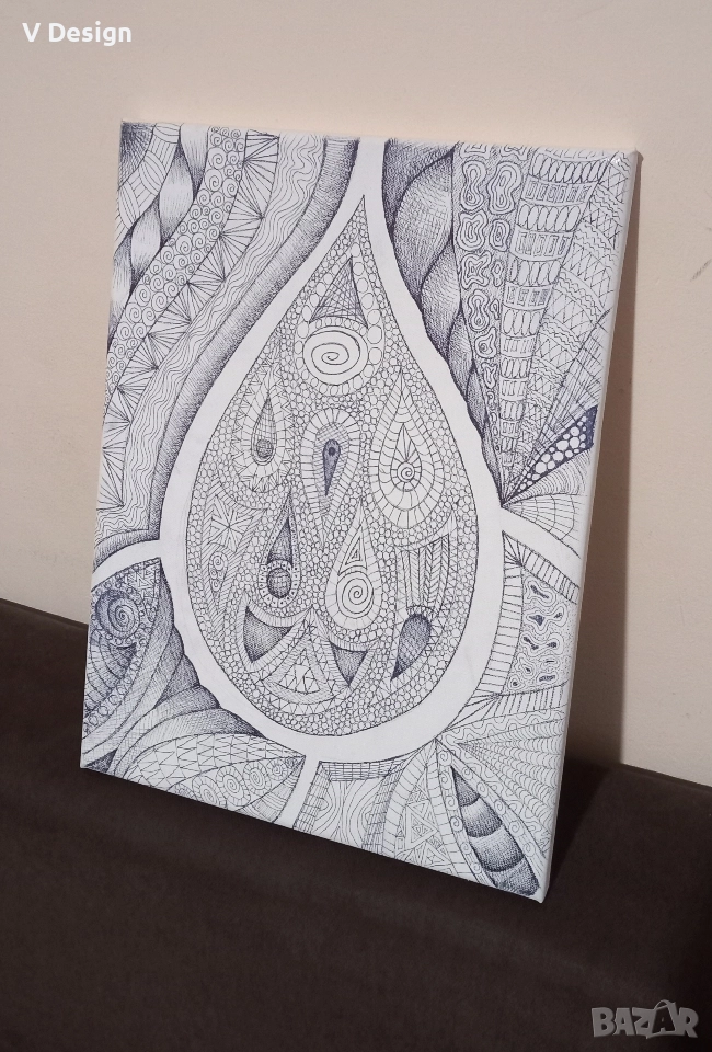 Абстрактна Картина "Момина сълза"- графика на пано, снимка 1