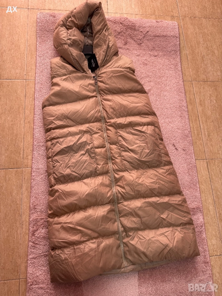 Дълъг дебел елек с качулка , снимка 1