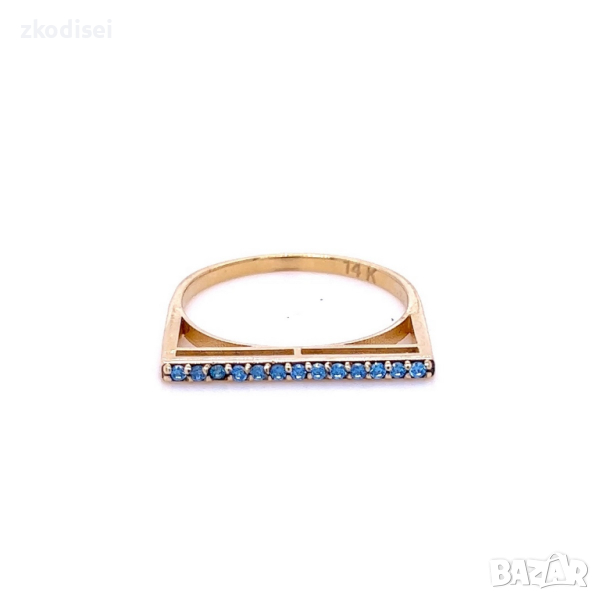 Златен дамски пръстен 1,70гр. размер:56 14кр. проба:585 модел:22424-1, снимка 1