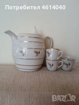 Сервиз за ракия IZIDA с златен кант 1968 г., снимка 1