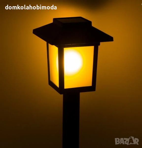  Соларна лампа с светлина тип пламък, 37x8x8 см, снимка 1