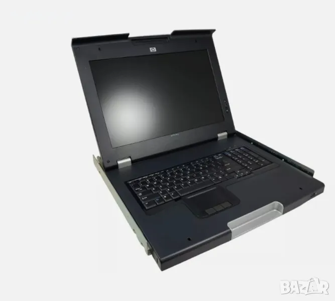 Монитор с клавиатура и тъч пад за рак система HP TFT7600 , снимка 1