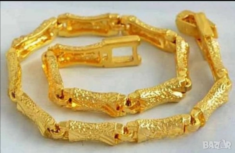 Стилна гривна от 9к попълнено злато 20 лв., снимка 1