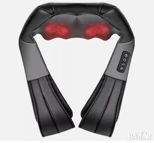 Shiatsu масажор за шия и гръб с успокояваща топлина, снимка 1