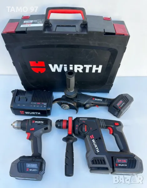 Wurth M-Cube Безчетков сет от перфоратор, ъглошлайф и винтоверт, снимка 1