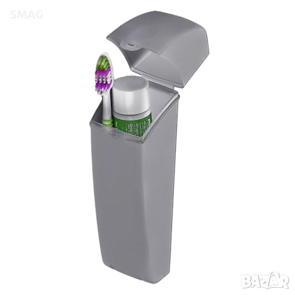 Пластмасова кутия органайзер сива 5x5x20 см_1236719, снимка 1