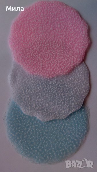 Тюлчета с бял брокат 100 бр., снимка 1