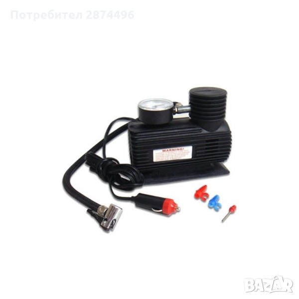 0780 Преносим компресор за автомобил на 12V, манометър, снимка 1