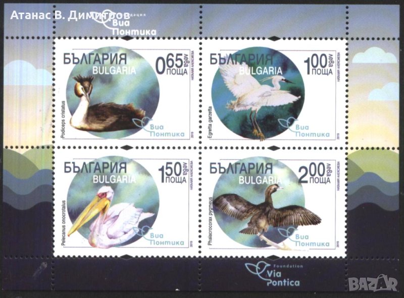 Чист блок Фауна Птици Виа Понтика 2019 България, снимка 1