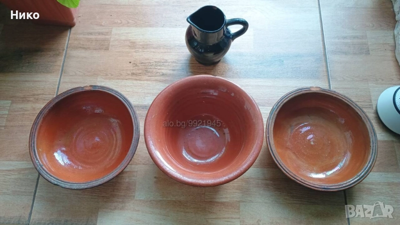 Керамични купички 3бр. и сосиера 1бр. с леки дефекти., снимка 1
