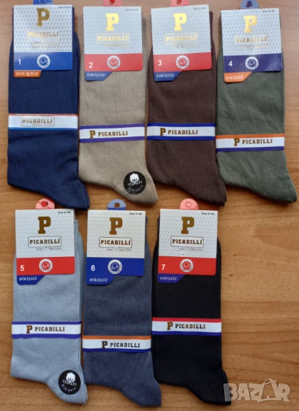 Mъжки тънки памучни чорапи, снимка 1