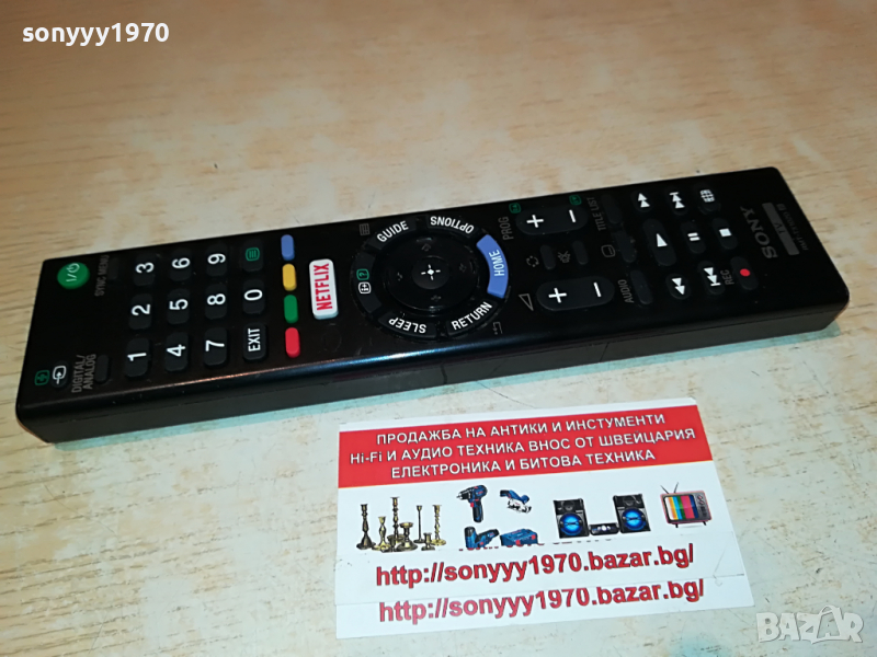 SONY RMT-TX102D NETFLIX REMOTE-ВНОС FRANCE 2303222025, снимка 1